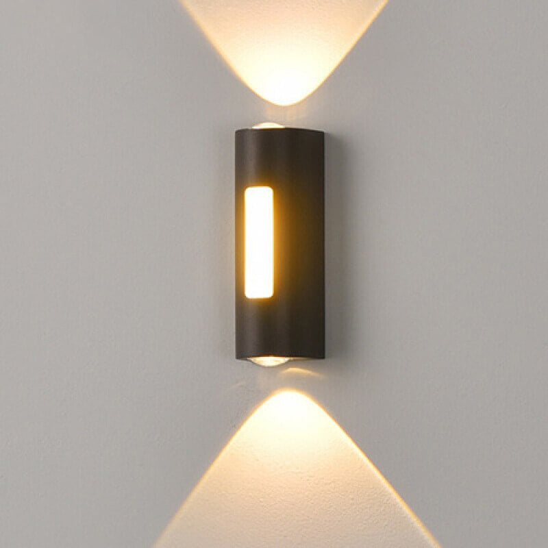 Moderner minimalistischer zylindrischer Design-LED-Außen-Wandleuchte Deko-Lampe | Karnz
