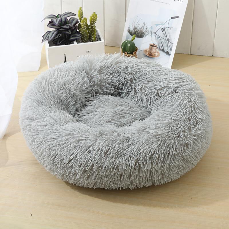 Weiches und beruhigendes Donut-Katzenkissen (schwarz, beige, grau oder rosa) | Karnz