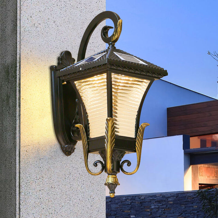 Europäischer Stil Retro Aluminium Wasserdicht Außen 1-Licht Wandlampe | Karnz