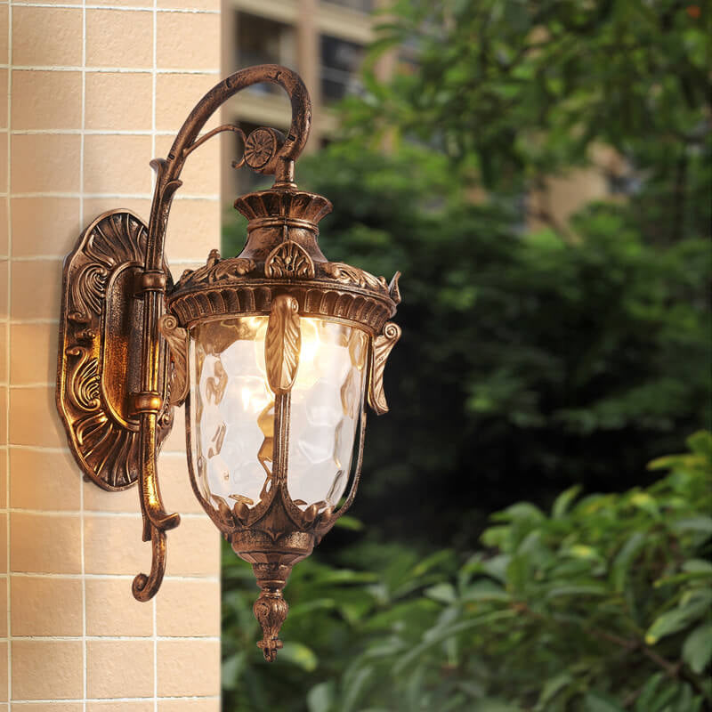 Europäische Deluxe-Laterne, wasserdichte 1-flammige Wandleuchte für den Außenbereich