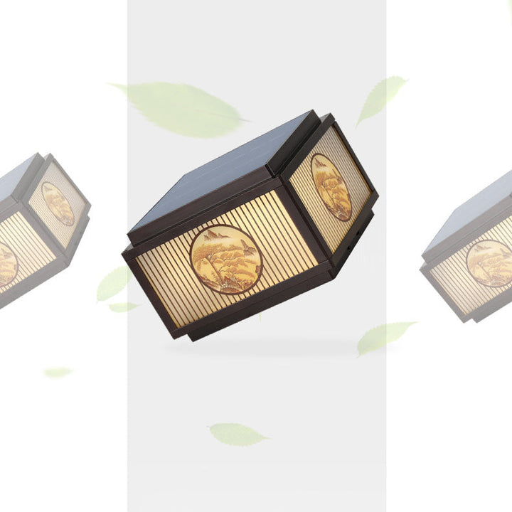 Modern minimalist Solar wasserdicht quadratisch Aluminium Glas LED Postkopflicht für Garten | Karnz