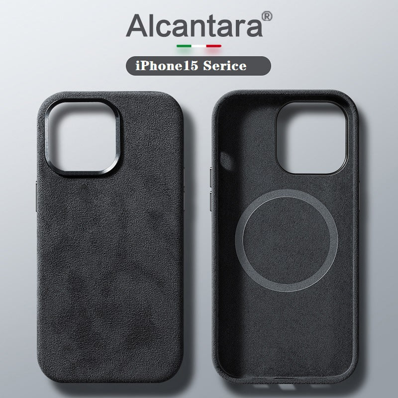 Italienisches Alcantara-Magnetcase für Iphone