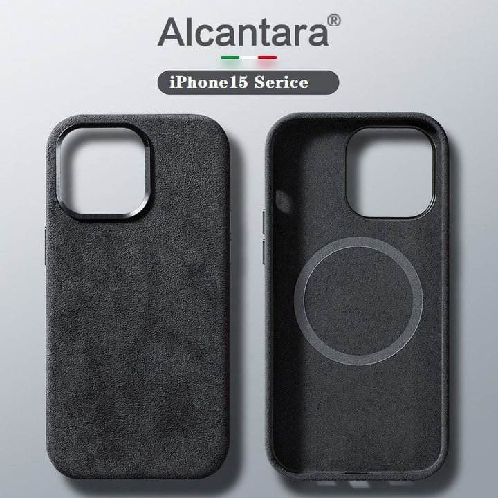 Italienisches Alcantara-Magnetcase für Iphone