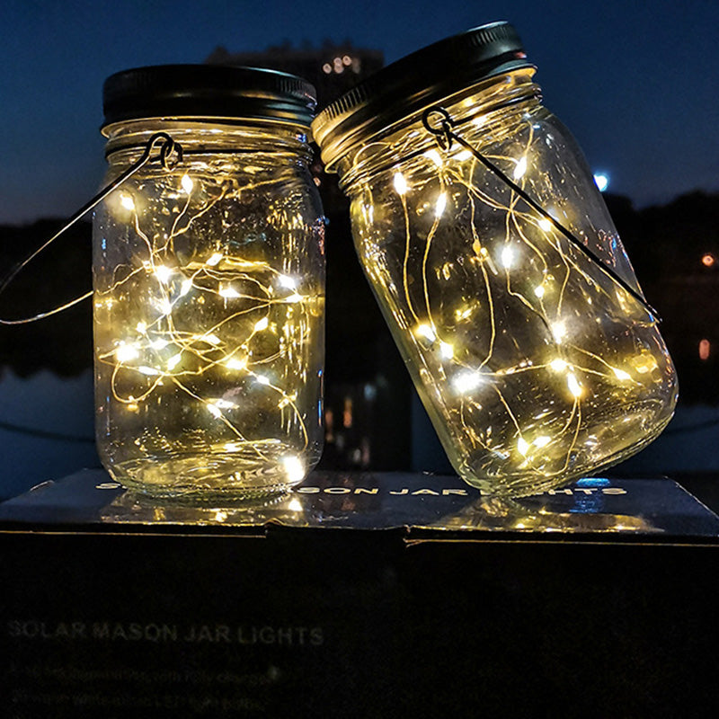 Moderne Art Deco Wasserdichte Solar Glas Edelstahl Kupferdraht Stern LED Lichterkette Außenbeleuchtung Für Garten | Karnz