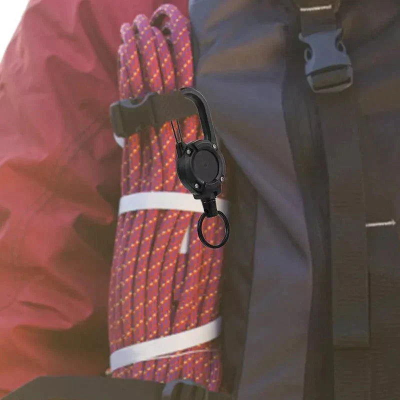 Taktisches Anti-Diebstahl Metall Kabel Schlüsselanhänger Ausziehbar Automatisch Outdoor Luya | Karnz
