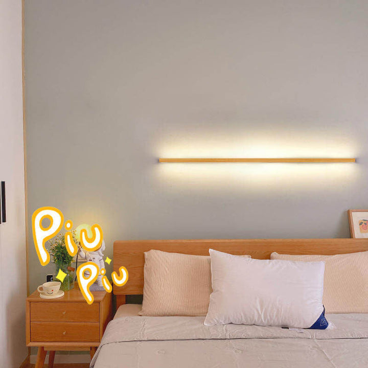 ZenBeam Japanische LED-Wandleuchte | Massivholzdesign | Modernes Akzentlicht