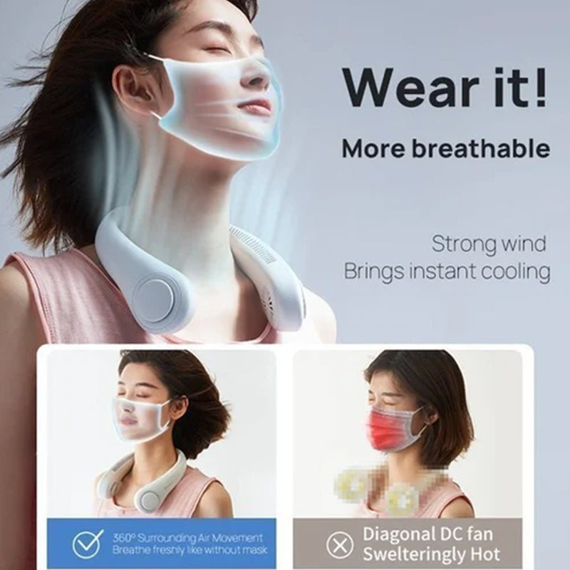 Hands-Free Tragbarer Bladeless Nackenventilator | Karnz