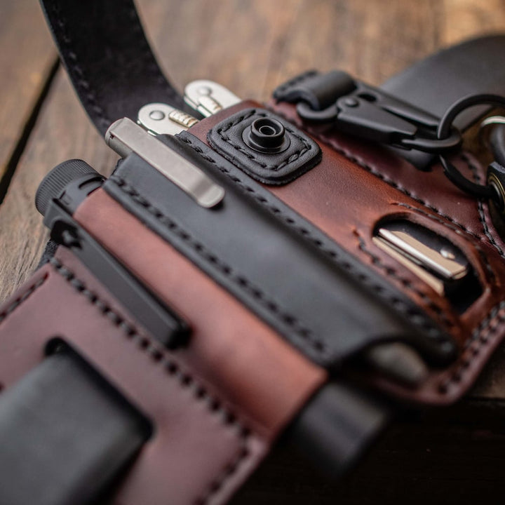 Rindsleder Multitool Gürteltasche — Robuste Halterung für taktische Ausrüstung