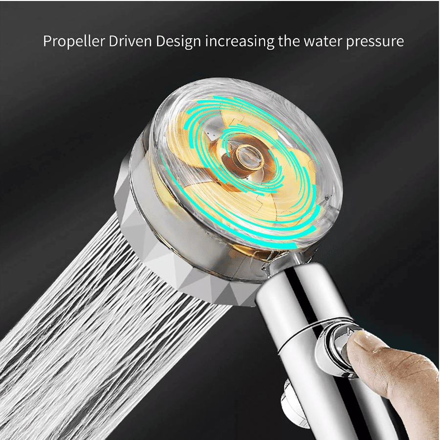 Duschkopf mit Hochdruck - verstellbares 360° drehbares Design - bis zu 40 % Wasserersparnis | Karnz