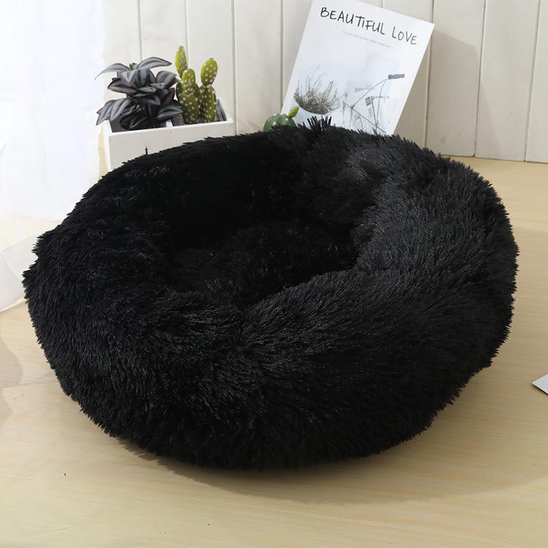 Weiches und beruhigendes Donut-Katzenkissen (schwarz, beige, grau oder rosa) | Karnz
