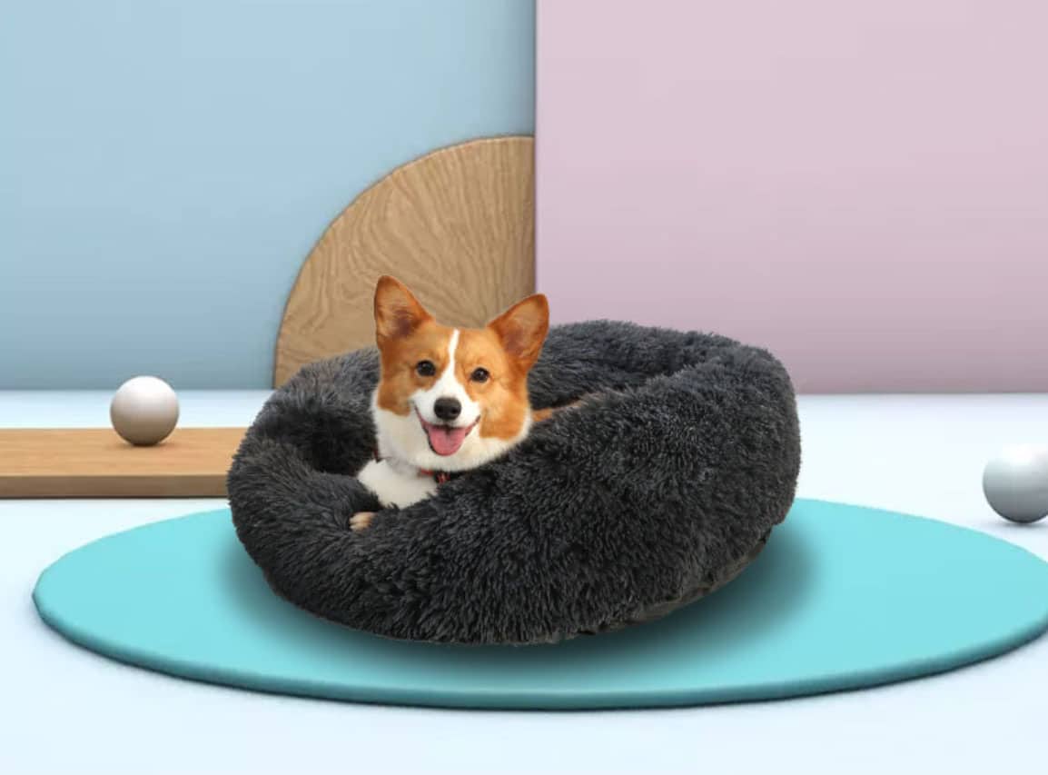 Weiches und beruhigendes Donut-Hundebett (Viele Farben) | Karnz