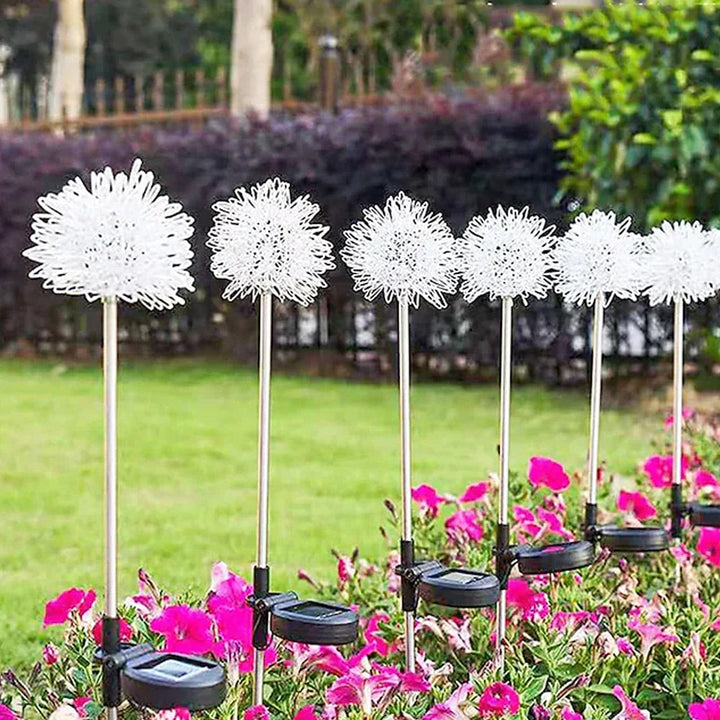 Solar LED Gartenlampe ( 2 Stück) Löwenzahn-Design mit Spieß | Karnz