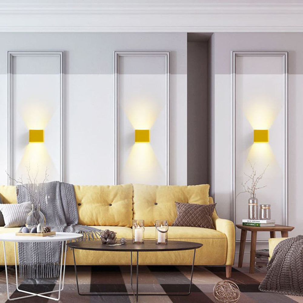 LumiBox - Quadratische LED-Wandlampe | Modernes Design in Schwarz, Weiß und Grün für Schlafzimmer und Wohnzimmer | Karnz