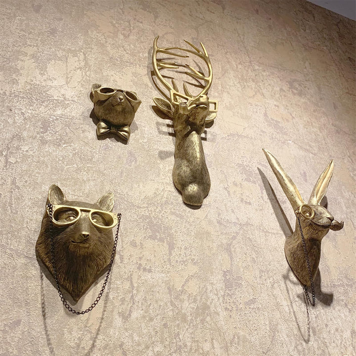 Karnz | Elegante Tierkopf-Wandskulpturen