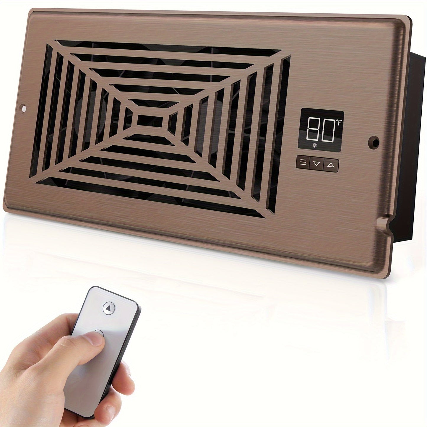 4" x 10" Smart Register Booster Fan – HVAC-Bauzubehör mit Fernbedienung, Thermostatsteuerung – Leiser Betrieb für effiziente Heiz- und Kühlleistung | Karnz