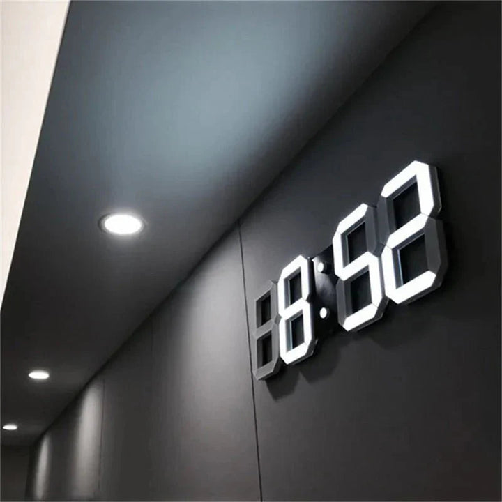 ClariTime 3D LED-Wanduhr — Deine stressfreie Zeit in strahlender Klarheit jederzeit erkennen | Karnz