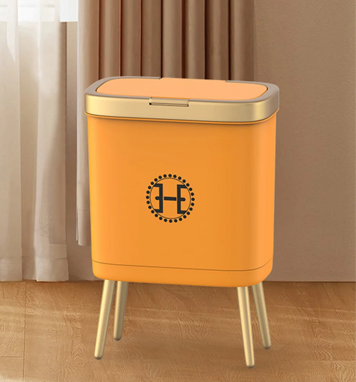 GoldenSlim Moderner Mülleimer mit Deckel Karnz
