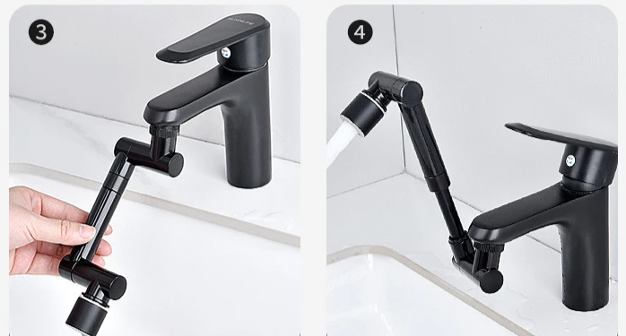 FlexiFlow 360° drehbarer und ausziehbarer Wasserhahnkopf Karnz