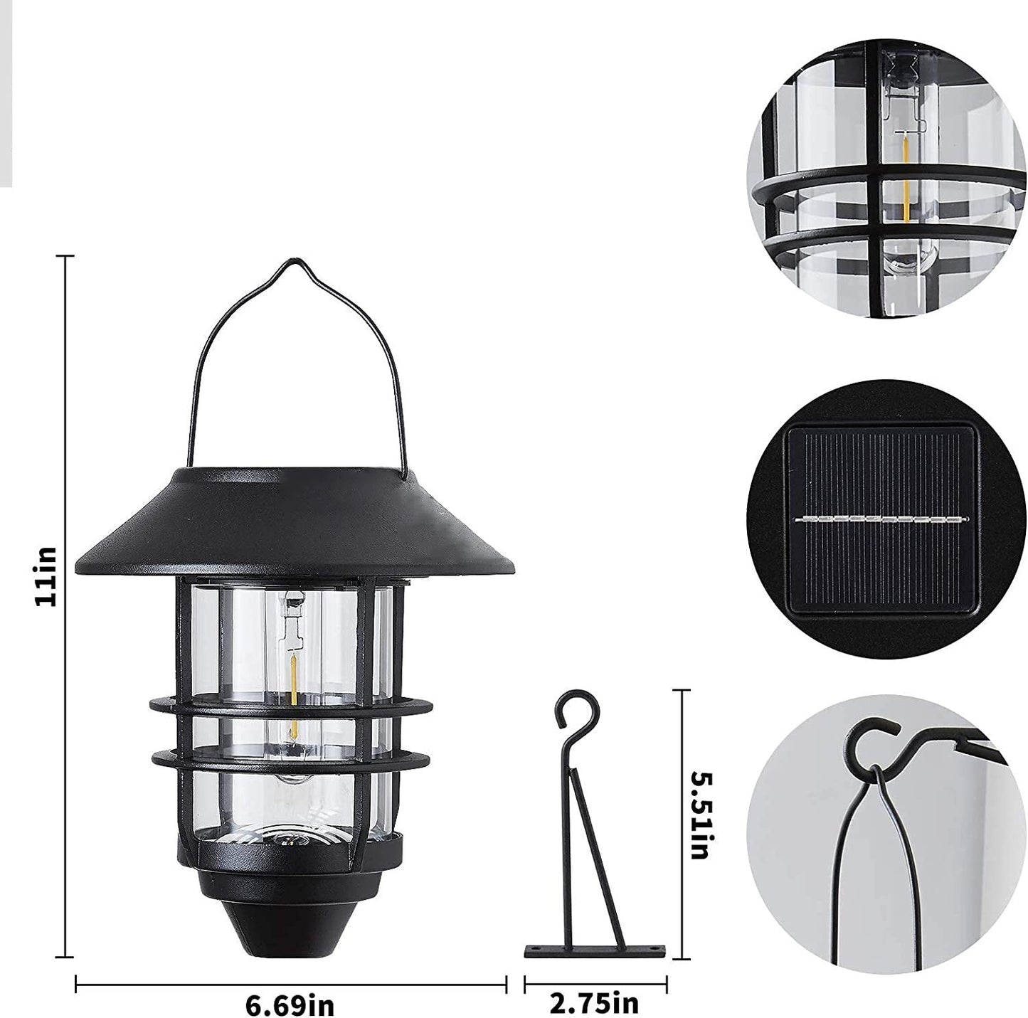 Moderne, retro-inspirierte, wasserdichte Wandleuchte aus Aluminium und Glas mit Solarfunktion, zylinderförmig, einflammig, zum Aufhängen an der Wand für die Terrasse