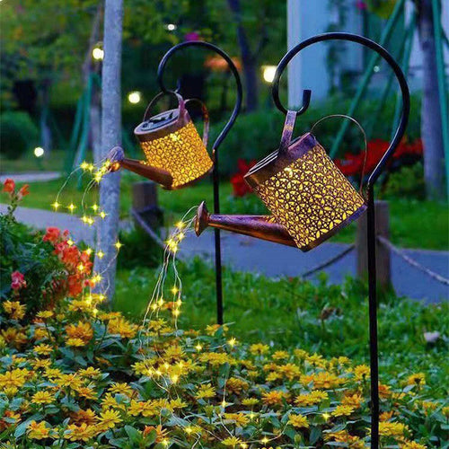 Zeitgenössische kreative Solar Teekanne Eisen LED Außenbeleuchtung für den Garten | Karnz