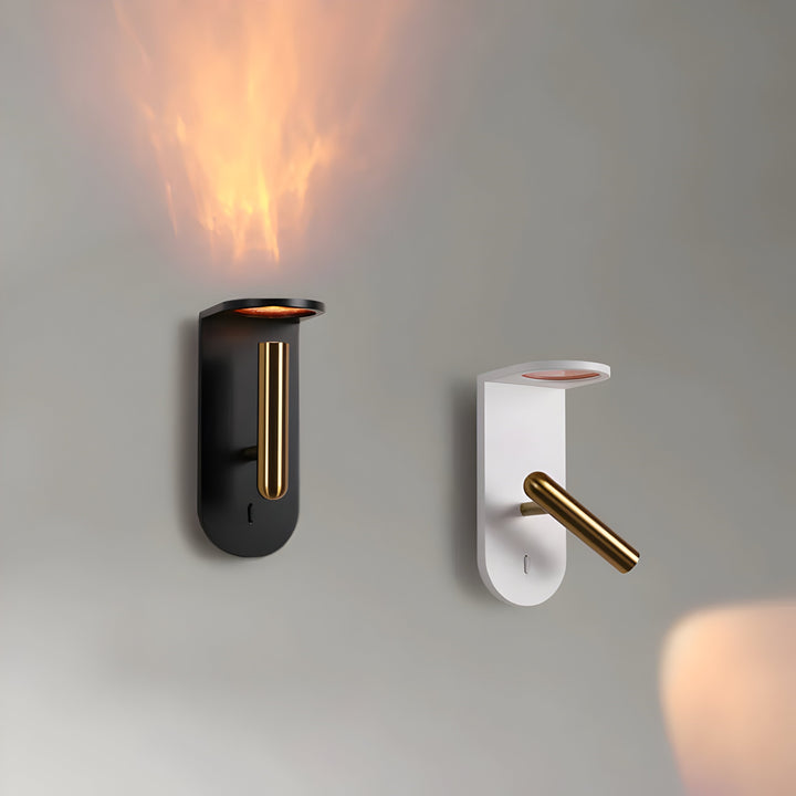 Verstellbare nordische LED-Wandlampe mit Flammeneffekt Karnz