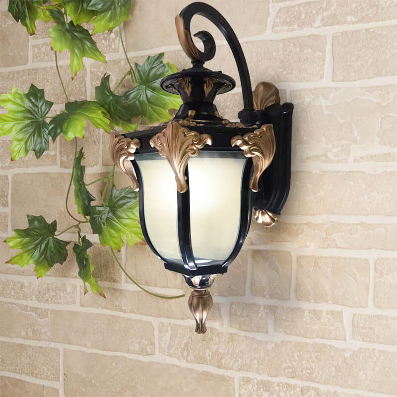Europäisches Retro-Laternen-Glas Außen wasserdicht 1-Licht Wandleuchte Lamp | Karnz
