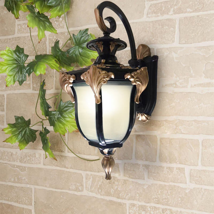 Europäisches Retro-Laternen-Glas Außen wasserdicht 1-Licht Wandleuchte Lamp | Karnz