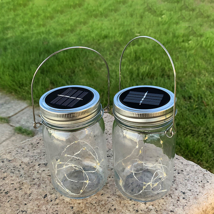 Moderne Art Deco Wasserdichte Solar Glas Edelstahl Kupferdraht Stern LED Lichterkette Außenbeleuchtung Für Garten | Karnz