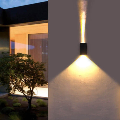 Solar Einfach Trapez Outdoor Wasserfest LED Wand Sconce Lampe | Karnz