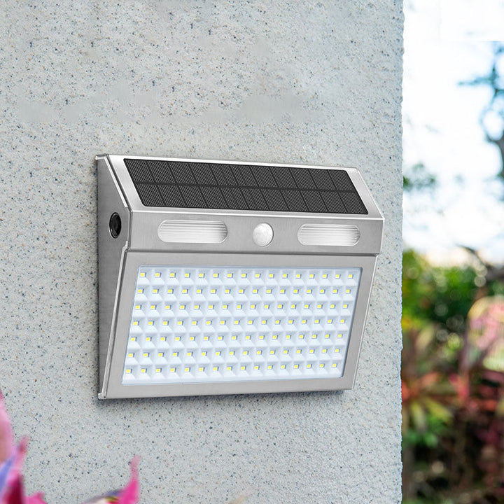 Solar-Induktion Edelstahl Trapezförmige LED Außen wasserdichte Wandleuchte | Karnz
