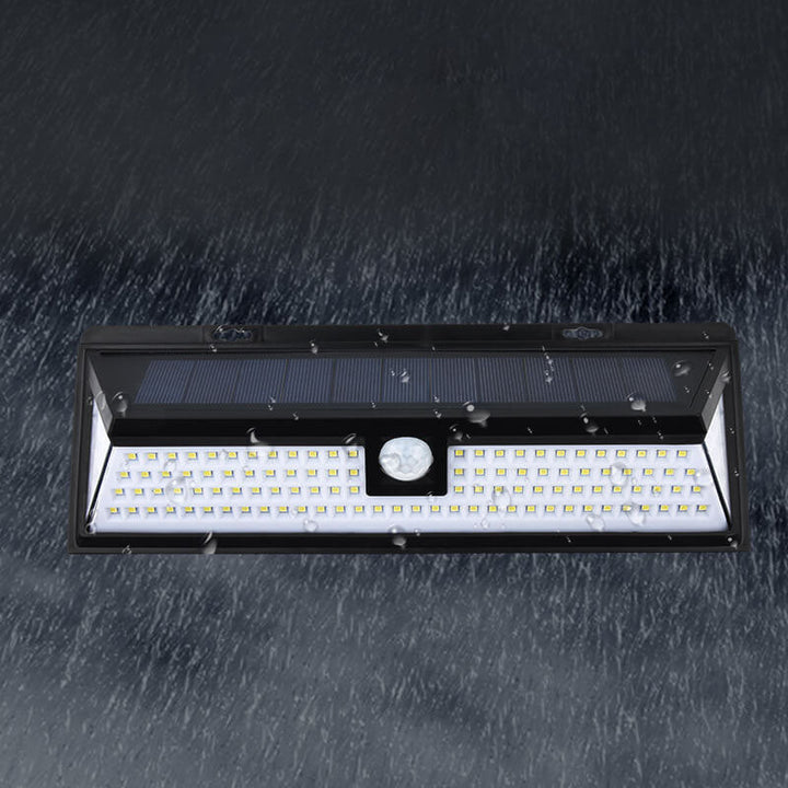 Moderne schwarze rechteckige menschliche Sensor Solar wasserdichte Außen Garten LED Wandlampe | Karnz