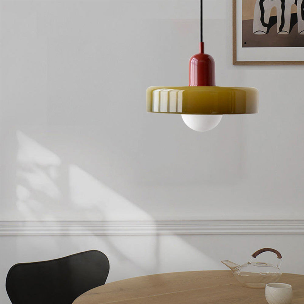 Bunte Bauhaus-Stil Pendelleuchte - StiloGlas | Karnz