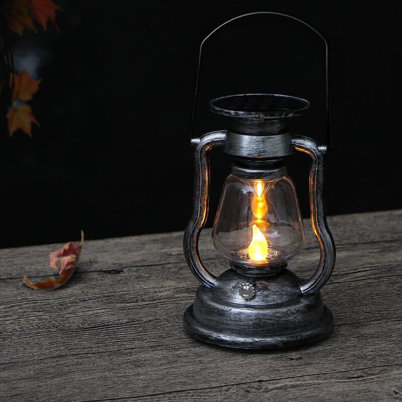 Solar Retro Kerosene Lampe Pferdelampe LED Außen Garten Patio Dekoration Tragbare Flamme Kerzenlicht | Karnz