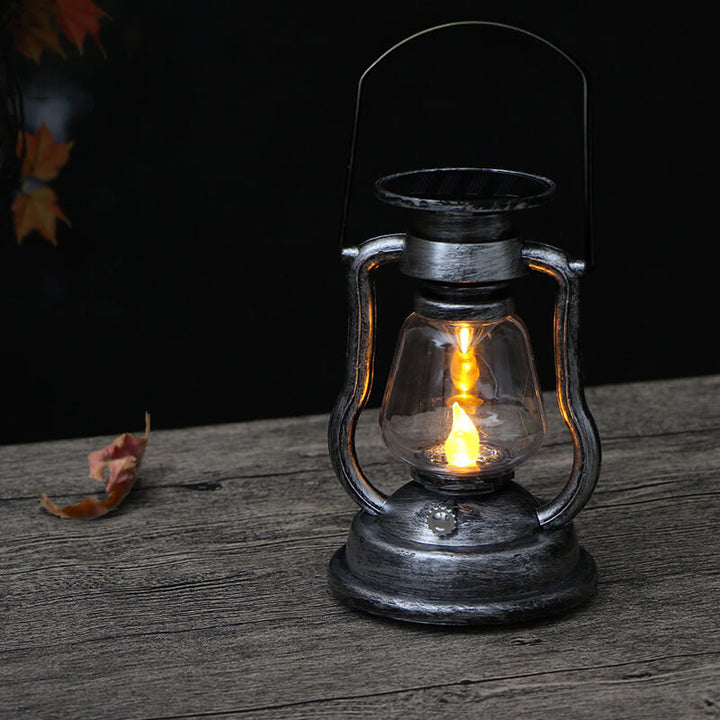 Solar Retro Kerosene Lampe Pferdelampe LED Außen Garten Patio Dekoration Tragbare Flamme Kerzenlicht | Karnz