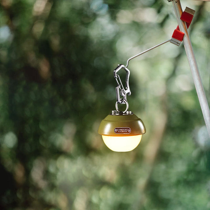 Zeitgenössische kreative wasserdichte Orb-Metall-PC-LED-Camping-Außenleuchte für Außenpatio | Karnz