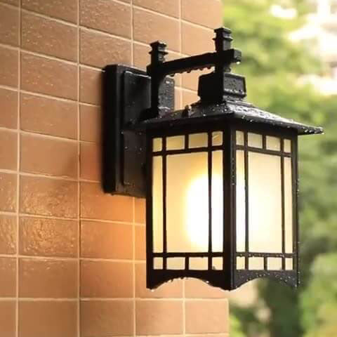 Moderner wasserdichter Solar-Aluminium-Chinesischer Pavillon Form 1-Licht-Wand sconces Lampe | Karnz
