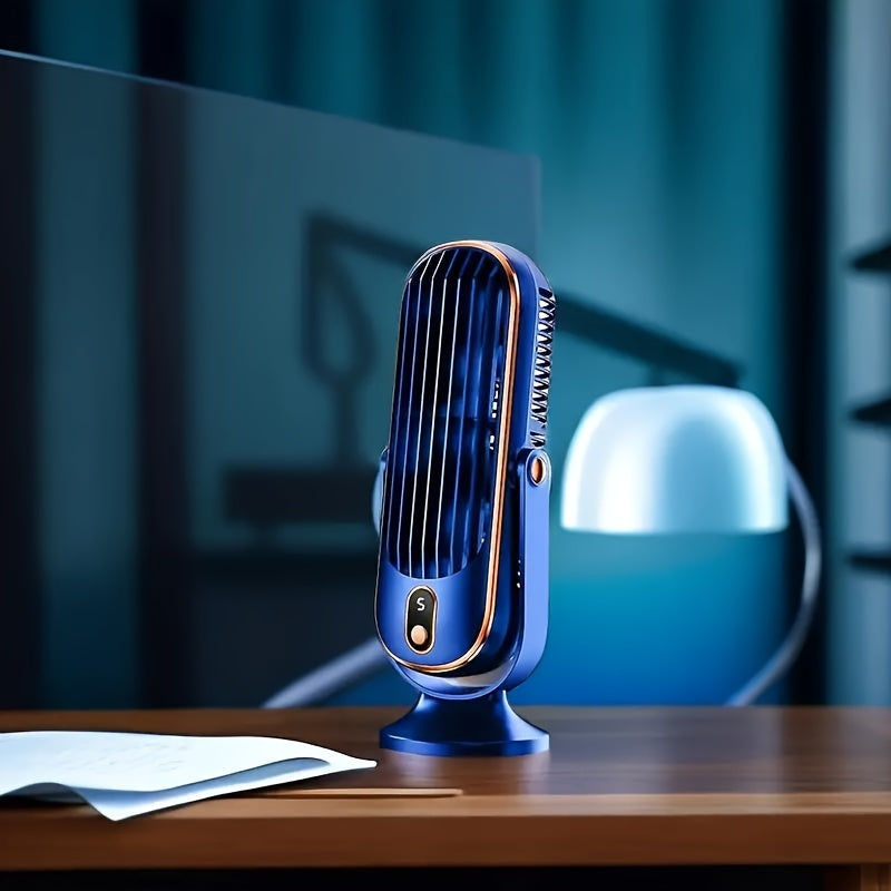 Tragbarer Klimaanlagenventilator - Große Batterie, Dualmotor, 5-Geschwindigkeits-Luftkühler mit 720° Rundum-Luftbläser - Ideal für Büro, Camping, Outdoor-Wohnmobil, USB-Ventilator - Großes Geschenk für Erntedankfest, Halloween, Weihnachten | Karnz