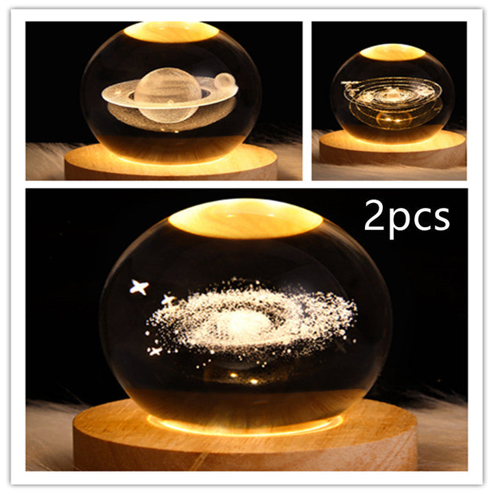 3D Galaxy Kristallkugel LED Nachtlicht | Karnz