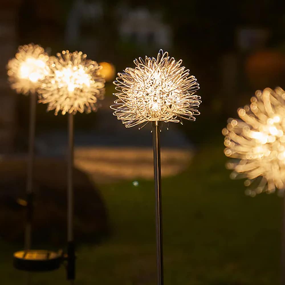 Solar LED Gartenlampe ( 2 Stück) Löwenzahn-Design mit Spieß | Karnz