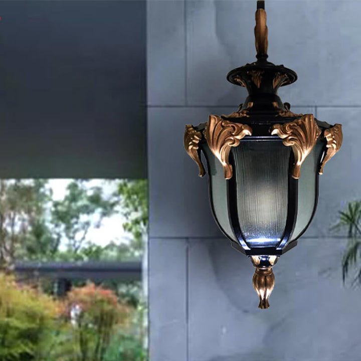 Europäisches Retro-Laternen-Glas Außen wasserdicht 1-Licht Wandleuchte Lamp | Karnz