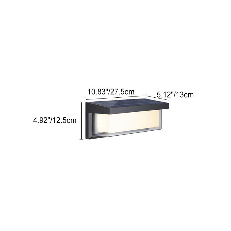 Rechteckige Solar-PC-LED-Außenwandleuchte für die Terrasse