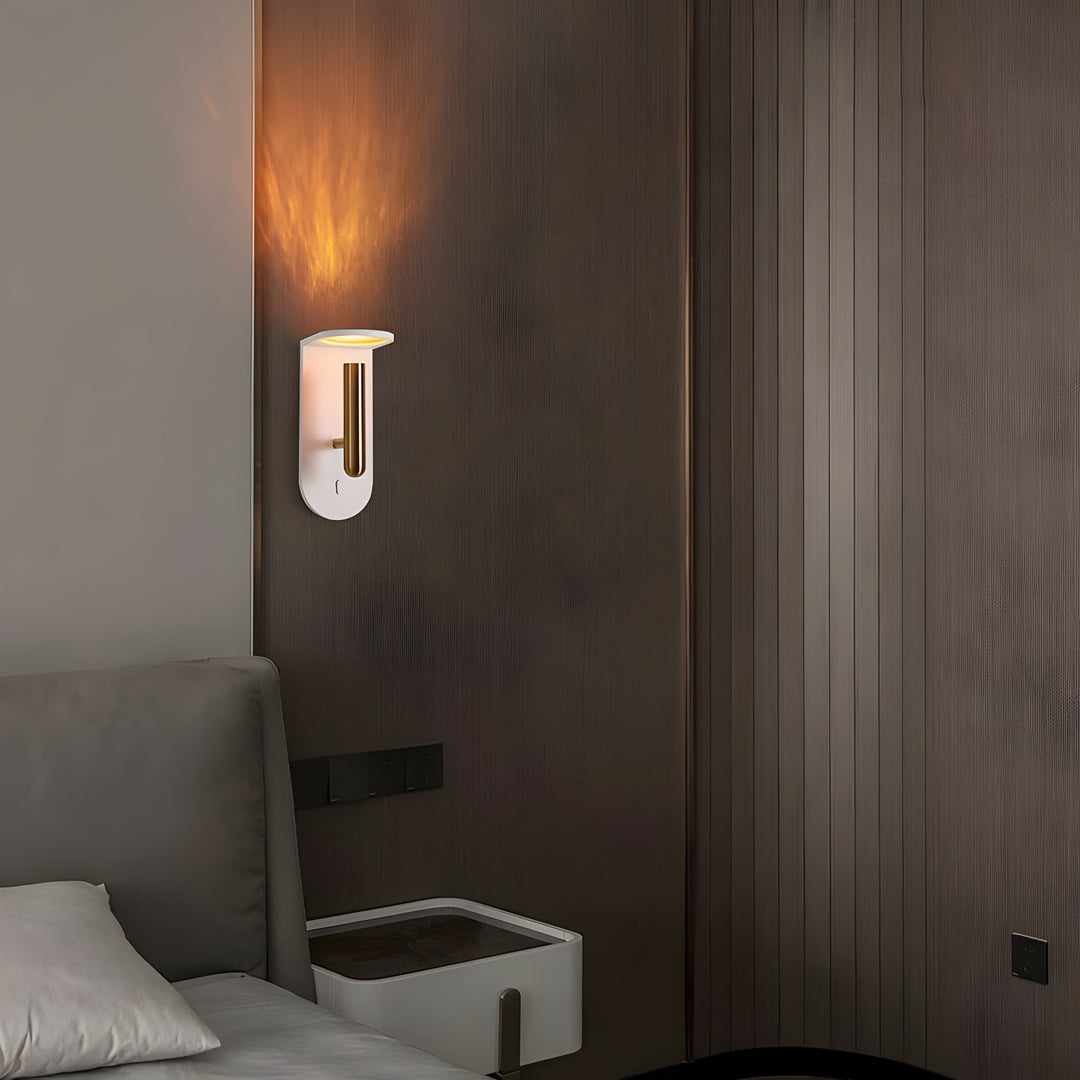 Verstellbare nordische LED-Wandlampe mit Flammeneffekt Karnz