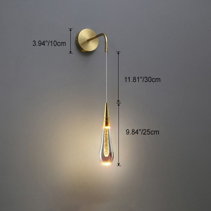 Sandsberg | LumeTear LED-Wandleuchte | Dimmbares Tropfendesign | Warmes Licht