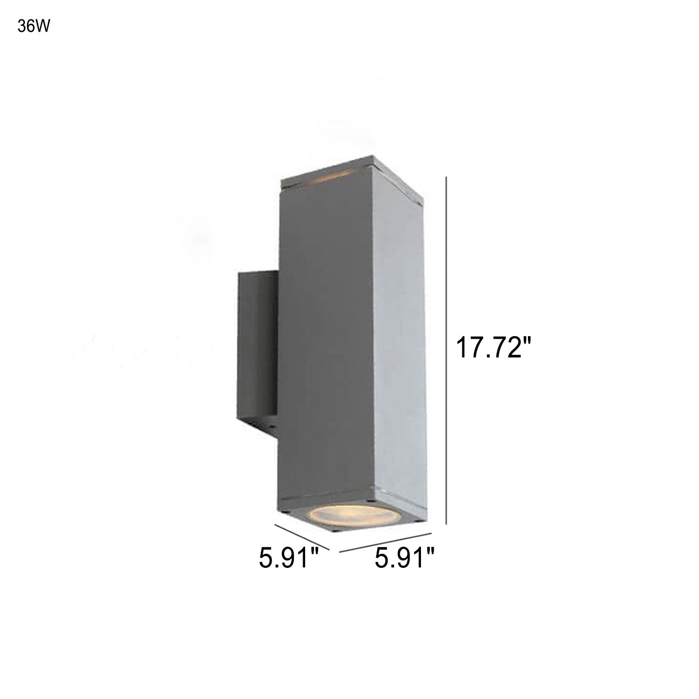 Moderner minimalistischer quadratischer Säulen-LED-leuchtender wetterfester Wandleuchten-Lampe | Karnz