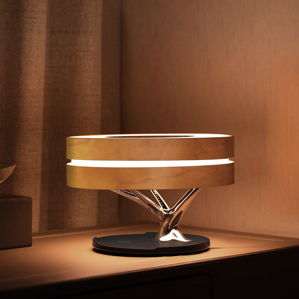 LumeCharge - Minimalistische LED Tischlampe mit kabelloser Ladung | Karnz