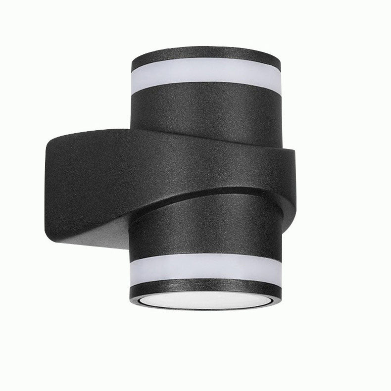 Moderne zylindrische Druckguss-Aluminium LED wasserdichte Außen-Garten-Wandleuchte | Karnz