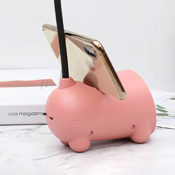 Kreative Cartoon-Hase-LED-Touch-USB-Stifthalter-Schreibtischlampe mit LED-Touch-USB-Stifthalter