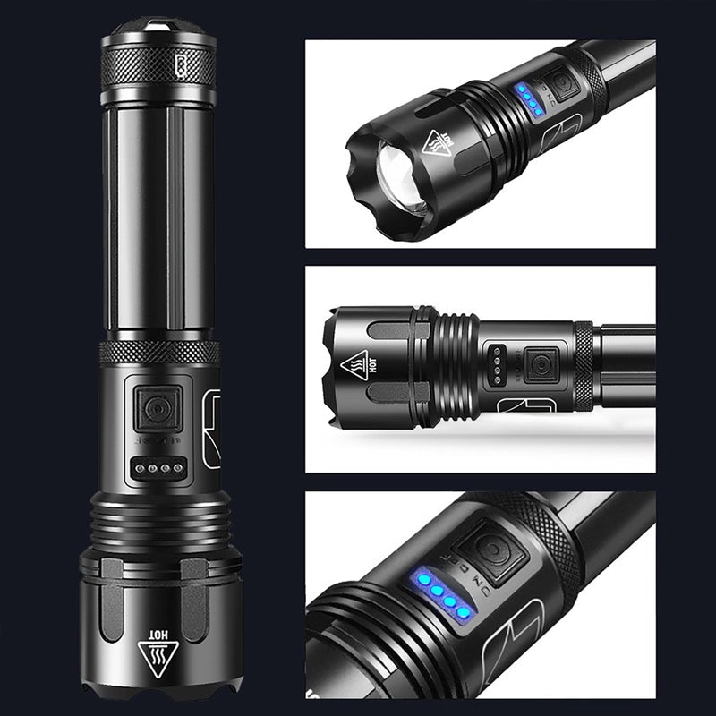 XHP50 Wasserdichte zoombare helle Taschenlampe | Karnz