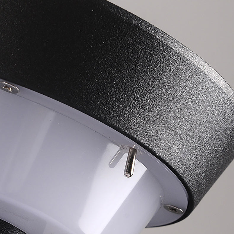 Moderne Einfachheit Wasserdichte Solar Ronde Aluminium Acryl Außenlichter Für Garten | Karnz