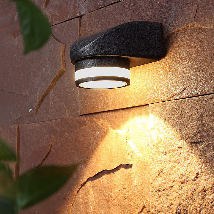 Moderne zylindrische Druckguss-Aluminium LED wasserdichte Außen-Garten-Wandleuchte | Karnz